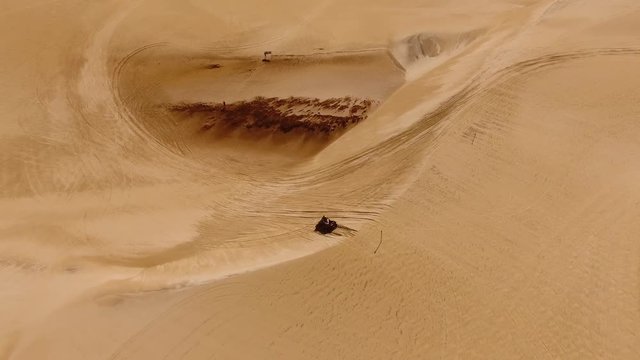 Aerial view of dune buggy car. Dunas m&oacute;veis de Genipabu -  Natal, RN / Brazil