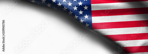 United States of American flag border isolated on white background