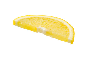 Lemon slices pattern isolated on white background