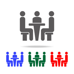 a business meeting icon. Elements of conversation in multi colored icons. Premium quality graphic design icon. Simple icon for websites and web design