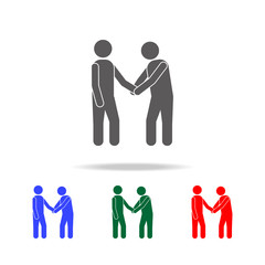 business handshake icon. Elements of conversation in multi colored icons. Premium quality graphic design icon. Simple icon for websites and web design