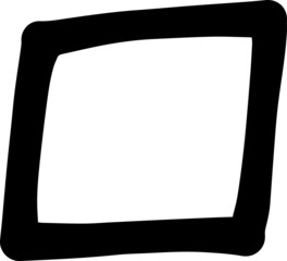Black Hand-drawn rectangle