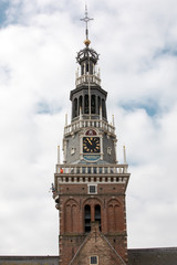 Fototapeta na wymiar Waaggebouw, weigh house tower, Alkmaar, Netherlands