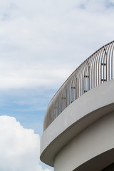 Obraz premium sky balcony with modern fence on rooftop