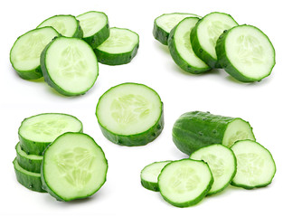 Cucumber collection isolated