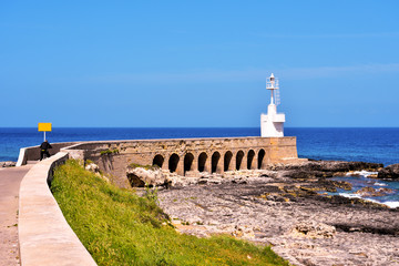 View of the beautiful coast Otranto, Italy