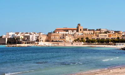 View of the beautiful coast Otranto, Italy
