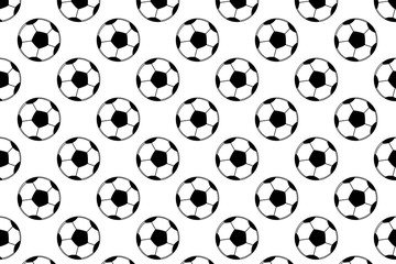 Fototapeta na wymiar Football balls pattern on the white background