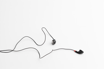 concept of digital music Headphones isolated