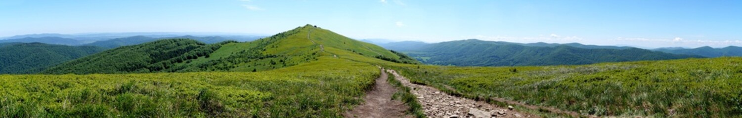 Bieszczady mountains, Poloniny mountains - panorama