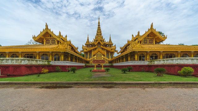 Kambawzathardi Golden Palace in Bago, Myanmar
