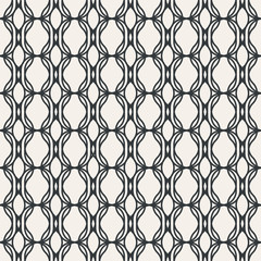 Fototapeta premium Lace line seamless abstract pattern monochrome or two colors vector