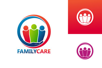 Family Care Logo Template Design Vector, Emblem, Design Concept, Creative Symbol, Icon