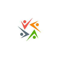 Community people organization logo icon template