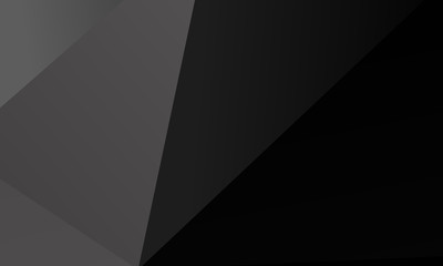 Black, gray polygon background. Vector imitation of the 3D illustration. Pattern with triangles of different scale. 