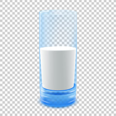 Glass of milk. Illustration isolated on transparent background. Graphic concept for your design