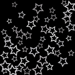 Colorful Stars Confetti, Mystery Sparkling Vector Background. Trendy Glowing Magic Glitter, Lights. Festive Falling Colorful Stars Confetti for Ads, Posters. 