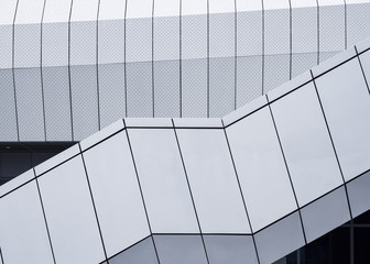 Architecture detail Metal sheet Facade design Modern building
