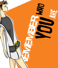 Stylish fashion model. Pretty young girl. Fashion girl Sketch