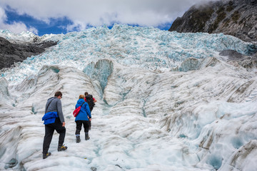 Franz Josef Glacier New Zealand December 22nd 2014 : Helicopter hikes on the Franz Josef Glacier,...