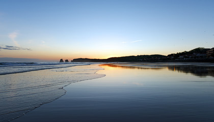 Sunrise at Hendayes beach