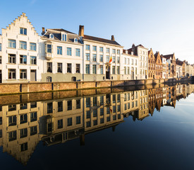 Traditional medieval architecture in the old town of Bruges (Brugge), Belgium