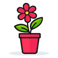 flower pot on white background