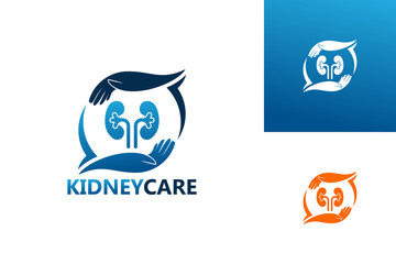 Kidney Care Logo Template Design Vector, Emblem, Design Concept, Creative Symbol, Icon