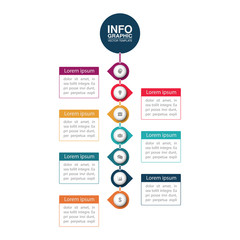 Fototapeta premium Vector infographic template for diagram, graph, presentation, chart, business concept with 7 options.