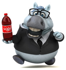 Fun horse - 3D Illustration