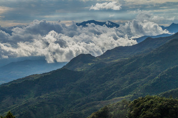 Obraz na płótnie Canvas View of mountains in Panama, Baru volcano in the background