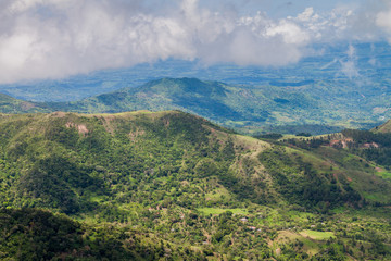 Naklejka premium Landscape of mountains of Panama, in Reserva Forestal de Fortuna