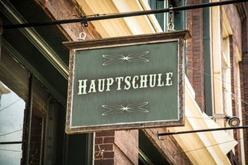 Obraz premium Schild 320 - Hauptschule