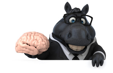 Fun horse - 3D Illustration