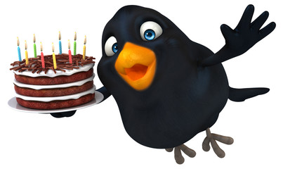 Fun bird - 3D Illustration