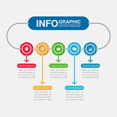 Vector infographic template for diagram, graph, presentation, chart, business concept with 5 options.