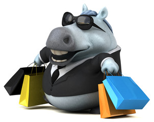 Fun horse - 3D Illustration