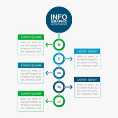 Vector infographic template for diagram, graph, presentation, chart, business concept with 6 options.