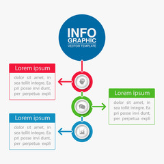 Vector infographic template for diagram, graph, presentation, chart, business concept with 3 options.