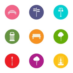 Undergrowth icons set. Flat set of 9 undergrowth vector icons for web isolated on white background