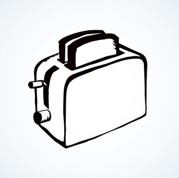 Toaster. Vector Drawing