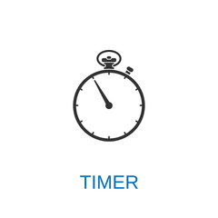 Timer icon. Timer symbol. Flat design. Stock - Vector illustration