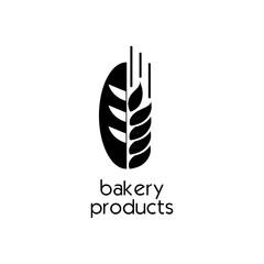 Creative flat bread bakery icon design . Simple Sign or Symbol. Logo Template