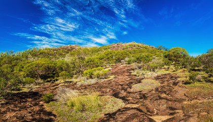 The summit of Mount Ngungun, Glass House Mountains, Sunshine Coa