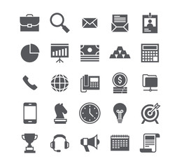 Simple flat high quality vector icon set,Business basic objects, profiles, presentations, support, management, marketing, and more.48x48 Pixel Perfect.