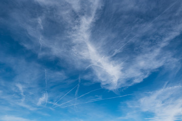 Blue sky with white clouds background