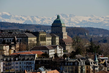 The University-Tower of Zürich next to the Swiss Federal Institut for Technmology ETH