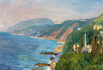 Landschaft, Ölgemälde, handgemacht © vadim_fl