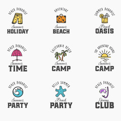 Fototapeta premium Vintage style print design, for t-shirt prints patches, emblems, badges and labels and other uses. Can be used as colored icons.