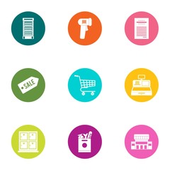 Remittance icons set. Flat set of 9 remittance vector icons for web isolated on white background